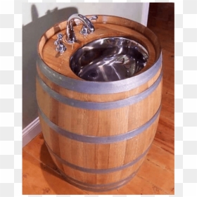 Whiskey Barrel Sink, HD Png Download - wine barrel png