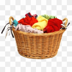 Laundry Basket With Clothes Png, Transparent Png - folded clothes png