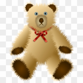 Shaggy Teddy Bear Free Vector - Teddy Bear, HD Png Download - bear vector png