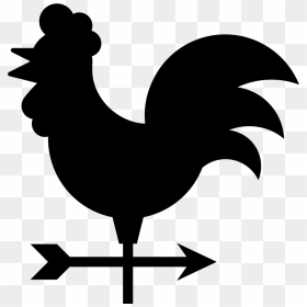 Weathercock - Icon Wind Chicken, HD Png Download - rooster silhouette png