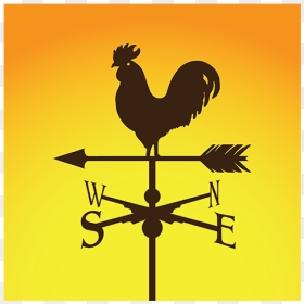 Silhouette Rooster Weathervane, HD Png Download - rooster silhouette png