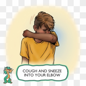 Cough Into Elbow, HD Png Download - germs png