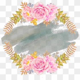 #ftestickers #watercolor #wreath #floral #pink - Background Flower Circle Design, HD Png Download - acuarela png
