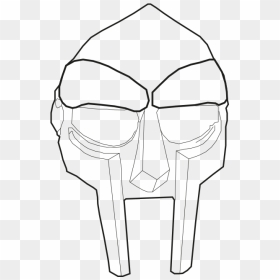 Doom Drawing Black And White - Line Art, HD Png Download - mf doom png