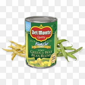 Cut Green & Wax Beans - Del Monte Wax And Green Beans, HD Png Download - green bean png