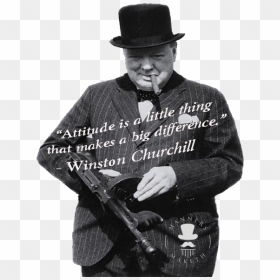 Poster Winston Churchill Tommy Gun, HD Png Download - winston churchill png