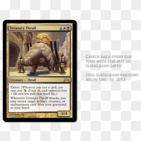 [single Card Discussion] Treasury Thrull - Treasury Thrull, HD Png Download - mtg card back png