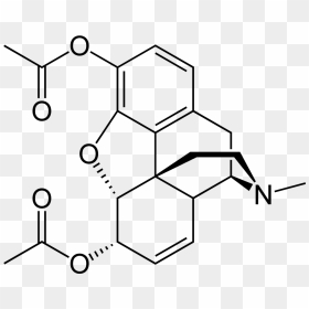 Heroin Crc 2d Skeletal - Heroin Molecule, HD Png Download - heroine png