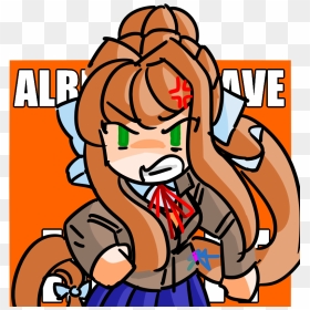 Cartoon, HD Png Download - monika ddlc png