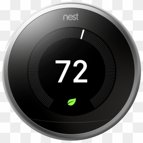 Google Nest Learning Smart Thermostat - Room Thermostat Smart Home, HD Png Download - nest thermostat png