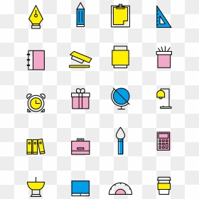Office Stationery Icon Concise Png And Vector Image - Vector Graphics, Transparent Png - office stationery png