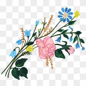 7 Png, Painted Flowers, Backgrounds Mob - Floribunda, Transparent Png - flower backgrounds png
