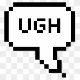 #ugh #sticker #pixel #tumblr #speechbubble - Cute Pixel Speech Bubble, HD Png Download - speech bubble png tumblr