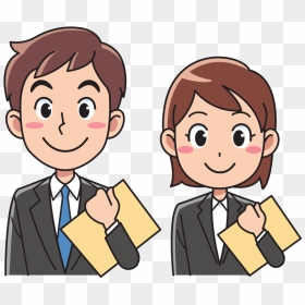 Business Man And Woman With Documents, HD Png Download - happy business woman png