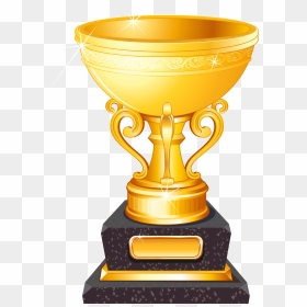 Trophy Football Clip Art - Golden Cup Trophy Clipart, HD Png Download - football cup png