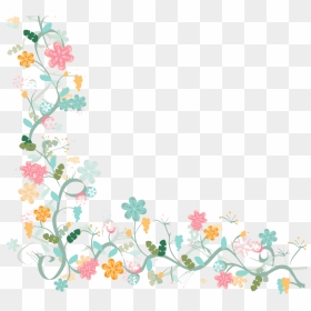 Flower Watercolor Painting - Floral Border For Photoshop, HD Png Download - white flower vector png