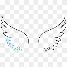 Angel Wing Outline Png, Picture - Easy Anime Angel Wings Drawing, Transparent Png - angel crown png