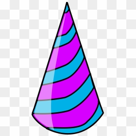Hat Party Birthday Free Photo - Purple And Blue Party Hat, HD Png Download - birthday cap vector png