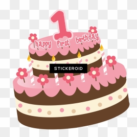 1st Birthday Cake Cartoon , Png Download - 1st Birthday Cake Png, Transparent Png - first birthday cake png
