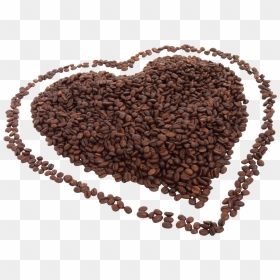 Love Shape Made Of Coffee Beans - Chicchi Caffe Cuore, HD Png Download - love shapes png
