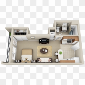 Brookridge Heights Unit E Studio 3d For Print - Brookridge Apartments Bloomington Il Studios, HD Png Download - state farm png