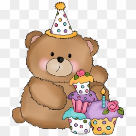 Happy Birthday Bear Clip Art , Png Download - Birthday Teddy Bear Cartoon, Transparent Png - happy birthday clipart png