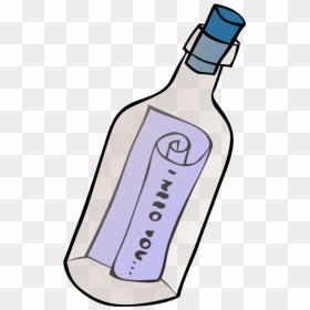 Message In A Bottle - Message In A Bottle Clipart, HD Png Download - bottle vector png
