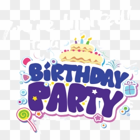 Oakville Academy For The Arts Birthday Party Icon - Birthday Party Text Png, Transparent Png - first birthday cake png