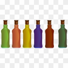 Glass Bottle, HD Png Download - bottle vector png
