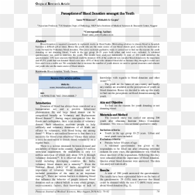 Research On Blood Donation Pdf, HD Png Download - donate blood png