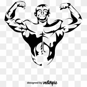 Illustration, HD Png Download - bodybuilding vector png