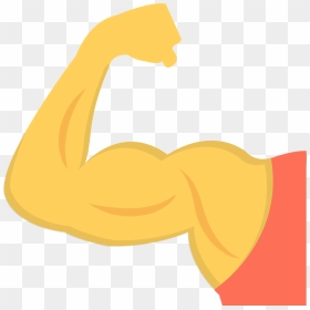 Muscle Emoji Vector At Getdrawings - Strong Arm Emoji, HD Png Download - bodybuilding vector png