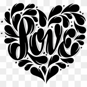 Shape Of Love - Love Lettering, HD Png Download - love shapes png