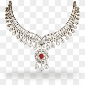 Diamond Jewellery Necklace Png , Png Download - Jewellery Set Diamond Png, Transparent Png - kerala jewellery models png