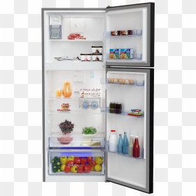 Fridge Freezer Rdnt470e50vzwb - Beko Rdnt440e50vzx, HD Png Download - refrigerator top view png