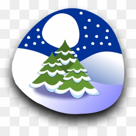 Transparent Evergreen Clipart - Winter Evergreen Trees Clipart, HD Png Download - christmas tree snow png