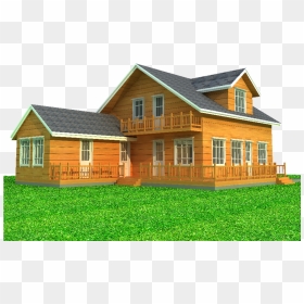 Wooden House Picture - Living Room, HD Png Download - wooden house png