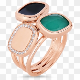 Roberto Coin Black Jade 18k Rose Gold Ring With Black, HD Png Download - golden ring png
