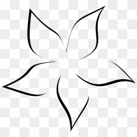 Abstract Flower One Line - Abstract Flowers Black And White, HD Png Download - abstract flower png
