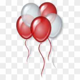 Red And White Ballons - Red And White Balloons Transparent Background, HD Png Download - christmas balloons png