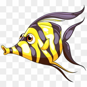 Colored Fish Cartoon Png, Transparent Png - sea fish png