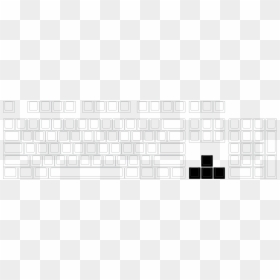 Blank Keyboard Layout Template, HD Png Download - arrow keys png