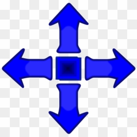 4 Arrows Clip Art, HD Png Download - arrow keys png