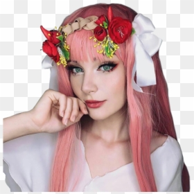 Zero Two Flower Headband, HD Png Download - red flower crown png