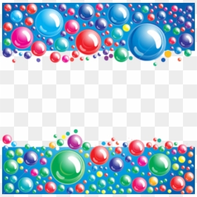 Colorful Bubbles Border, HD Png Download - colorful bubbles png