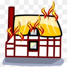 Cartoon Houses On Fire, HD Png Download - fire skull png
