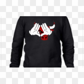 Long-sleeved T-shirt, HD Png Download - mickey mouse hand png