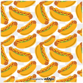 Hot Dog Background Pattern, HD Png Download - hot dog vector png