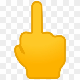 Android Middle Finger Emoji, HD Png Download - trophy emoji png