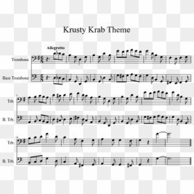 Krusty Krab Theme Piano Sheet Music, HD Png Download - krusty krab png
